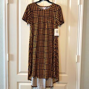 LuLaRoe woman’s dress Carly size XS mustard blue